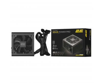 Блок питания 2E GAMING Solid Power Pro ATX3.1 GEN5.0 (750W), >85%, 80+ Bronze, 120мм, 1xMB 24pin(20+4), 2xCPU 8pin(4+4), 3xMolex, 6xSATA, 4xPCIe 8pin(6+2), 1xPCIe GEN5 16pin, Semi Modular Блок питания 2E GAMING Solid Power Pro ATX3.1 GEN5.0 (750W), >85%, 80+ Bronze, 120мм, 1xMB 24pin(20+4), 2xCPU 8pin(4+4), 3xMolex, 6xSATA, 4xPCIe 8pin(6+2), 1xPCIe GEN5 16pin, Semi Modular