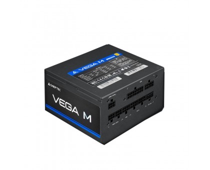 Блок питания CHIEFTEC Vega M (850W), >90%, 80+ Gold, 135мм FDB, 1xMB 24pin(20+4), 2xCPU 8pin(4+4), 3xMolex, 6xSATA, 4xPCIe 8pin(6+2), 1xPCIe GEN5 16pin, Fully Modular Блок питания CHIEFTEC Vega M (850W), >90%, 80+ Gold, 135мм FDB, 1xMB 24pin(20+4), 2xCPU 8pin(4+4), 3xMolex, 6xSATA, 4xPCIe 8pin(6+2), 1xPCIe GEN5 16pin, Fully Modular