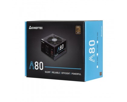 Блок живлення CHIEFTEC A-80  (750W), >85%, 120мм, 1xMB 24pin(20+4), 1xCPU 8pin(4+4), 4xMolex, 6xSATA, 2xPCIe 8pin(6+2), Modular