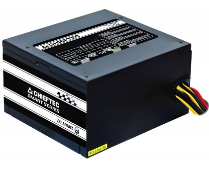 Блок живлення CHIEFTEC Smart  (600W), >85%, 120мм, 1xMB 24pin(20+4), 1xCPU 8pin(4+4), 2xMolex, 4xSATA, 2xPCIe 8pin(6+2)