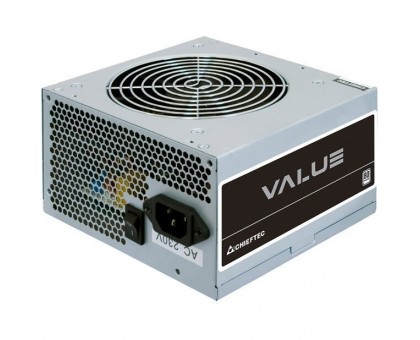Блок живлення CHIEFTEC Value  (400W), >80%, 80+ White(230V Only), 120мм, 1xMB 24pin(20+4), 1xCPU 8pin(4+4), 2xMolex, 3xSATA, 1xPCIe 8pin(6+2), Bulk
