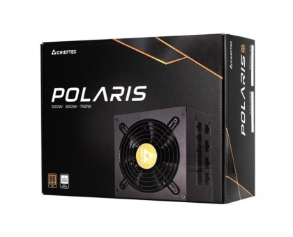 Блок живлення CHIEFTEC Polaris  (750W), >90%, 80+ Gold, 120мм, 1xMB 24pin(20+4), 2xCPU 8pin(4+4), 3xMolex, 8xSATA, 4xPCIe 8pin(6+2), Fully Modular