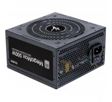 Блок живлення Zalman Megamax  (500W), 83%, 80+ White, 120мм, 1xMB 24pin(20+4), 2xCPU (8pin+4pin) 3xMolex, 6xSATA, 2xPCIe 8pin(6+2)