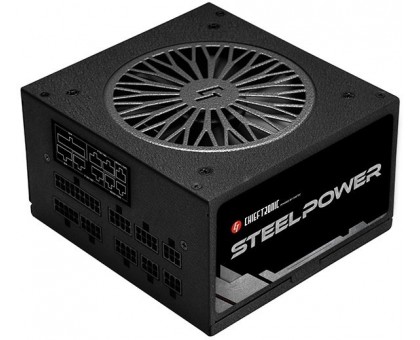 Блок живлення CHIEFTEC Steel Power  (750W), >85%, 80+ Bronze, 120мм, 1xMB 24pin(20+4), 2xCPU 8pin(4+4), 3xMolex, 6xSATA, 4xPCIe 8pin(6+2), Fully Modular