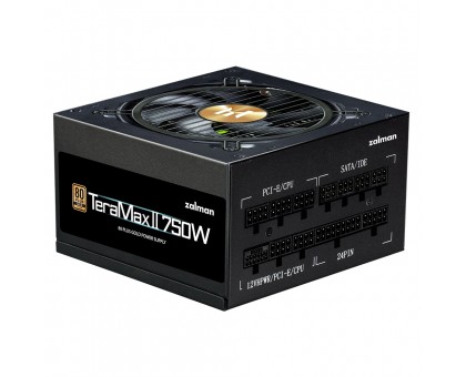 Блок живлення Zalman Teramax 2 (750W), >90%, 80+ Gold, 120мм, 1xMB 28pin (18+10), 2xCPU 8pin(4+4), 3xMolex, 8xSATA, 3xPCIe 8pin(6+2), 1xPCIe GEN5 16pin, Fully Modular Блок живлення Zalman Teramax 2 (750W), >90%, 80+ Gold, 120мм, 1xMB 28pin (18+10), 2xCPU 8pin(4+4), 3xMolex, 8xSATA, 3xPCIe 8pin(6+2), 1xPCIe GEN5 16pin, Fully Modular