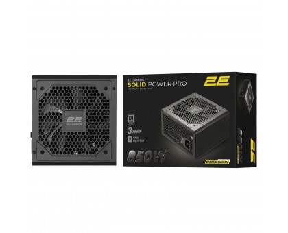 Блок живлення 2E GAMING Solid Power Pro ATX3.1 GEN5.0 (850W), >85%, 80+ Bronze, 120мм, 1xMB 24pin(20+4), 2xCPU 8pin(4+4), 3xMolex, 6xSATA, 4xPCIe 8pin(6+2), 1xPCIe GEN5 16pin, Semi Modular Блок живлення 2E GAMING Solid Power Pro ATX3.1 GEN5.0 (850W), >85%, 80+ Bronze, 120мм, 1xMB 24pin(20+4), 2xCPU 8pin(4+4), 3xMolex, 6xSATA, 4xPCIe 8pin(6+2), 1xPCIe GEN5 16pin, Semi Modular
