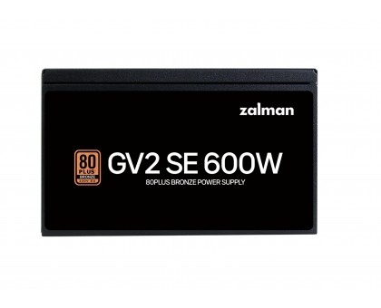 Блок живлення Zalman GV2SE  (600W) 88%, 80+ Bronze, 120мм, 1xMB 24pin(20+4), 1xCPU(4pin+ 8pin), 4xMolex, 6xSATA, 2xPCIe 8pin(6+2)