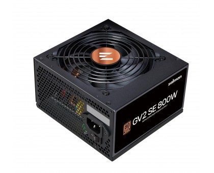Блок живлення Zalman GV2SE  (800W) 88%, 80+ Bronze, 120мм, 1xMB 24pin(20+4), 1xCPU(4+4 pin + 8pin), 4xMolex, 8xSATA, 4xPCIe 8pin(6+2)