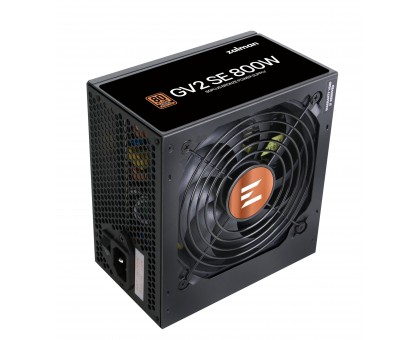 Блок живлення Zalman GV2SE  (800W) 88%, 80+ Bronze, 120мм, 1xMB 24pin(20+4), 1xCPU(4+4 pin + 8pin), 4xMolex, 8xSATA, 4xPCIe 8pin(6+2)