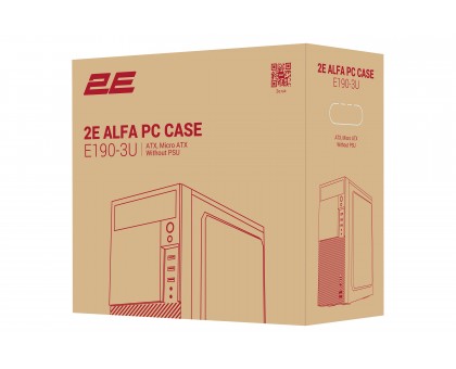 Корпус 2E Alfa E190-3U без БП 2xUSB3.0, 1xUSB2.0 VGA 320мм ATX чёрный Корпус 2E Alfa E190-3U без БП 2xUSB3.0, 1xUSB2.0 VGA 320мм ATX чёрный