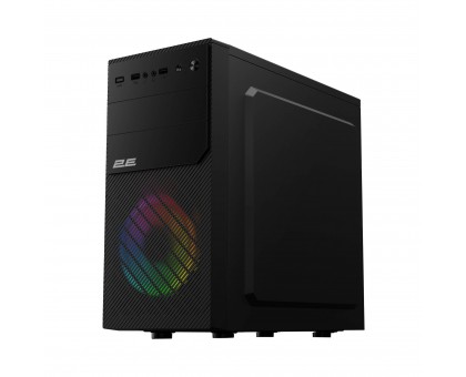 Корпус 2E Basis RD850 без БЖ 1xUSB3.0, 2xUSB2.0, 1x120мм ARGB, VGA 290мм, Metal Side Panel, mATX, чорний