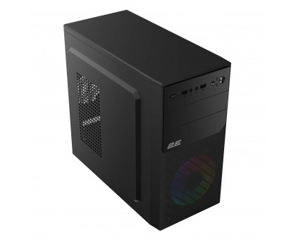 Корпус 2E Basis RD850 без БЖ 1xUSB3.0, 2xUSB2.0, 1x120мм ARGB, VGA 290мм, Metal Side Panel, mATX, чорний