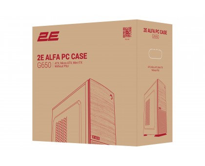Корпус 2E Alfa G650 без БЖ 2xUSB3.0, 1xUSB2.0, 1x120мм, VGA 280мм, LCS ready, ATX, чорний