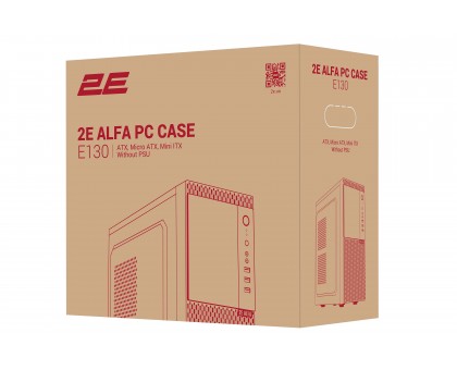 Корпус 2E Alfa E130 без БЖ 2xUSB3.0, 1xUSB2.0, 1x80мм, VGA 320мм, ATX, чорний Корпус 2E Alfa E130 без БЖ 2xUSB3.0, 1xUSB2.0, 1x80мм, VGA 320мм, ATX, чорний