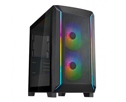 Корпус SilverStone Fara FA312Z-BG без БЖ, 2xUSB3.0, 2x140мм, ARGB VGA 365мм, LCS ready, TG Side Panel, mATX, чорний