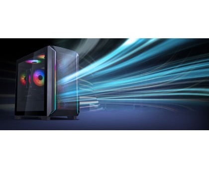 Корпус SilverStone Fara FA312Z-BG без БЖ, 2xUSB3.0, 2x140мм, ARGB VGA 365мм, LCS ready, TG Side Panel, mATX, чорний