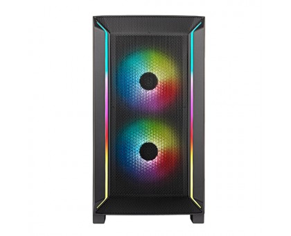 Корпус SilverStone Fara FA312Z-BG без БЖ, 2xUSB3.0, 2x140мм, ARGB VGA 365мм, LCS ready, TG Side Panel, mATX, чорний