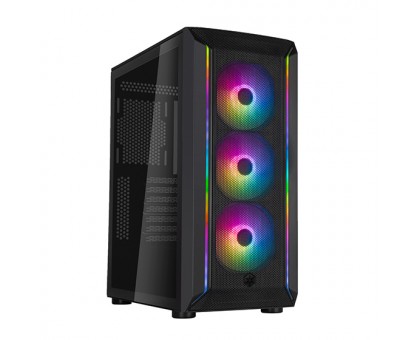 Корпус SilverStone Fara FA511Z-BG без БЖ, 2xUSB3.0, 3x120мм, ARGB VGA 360мм, LCS ready, TG Side Panel, ATX, чорний