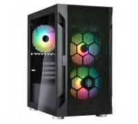 Корпус SilverStone Fara FAH1MB-PRO без БЖ, 1xUSB3.0, 2xUSB2.0, 3x120мм, ARGB VGA 320мм, LCS ready, TG Side Panel, mATX, чорний