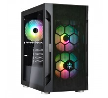 Корпус SilverStone Fara FAH1MB-PRO без БЖ, 1xUSB3.0, 2xUSB2.0, 3x120мм, ARGB VGA 320мм, LCS ready, TG Side Panel, mATX, чорний