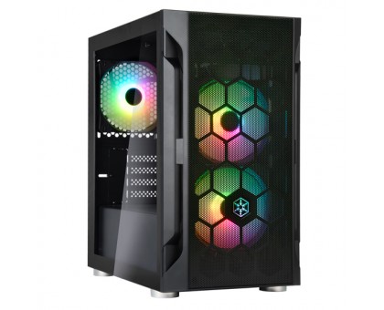 Корпус SilverStone Fara FAH1MB-PRO без БЖ, 1xUSB3.0, 2xUSB2.0, 3x120мм, ARGB VGA 320мм, LCS ready, TG Side Panel, mATX, чорний