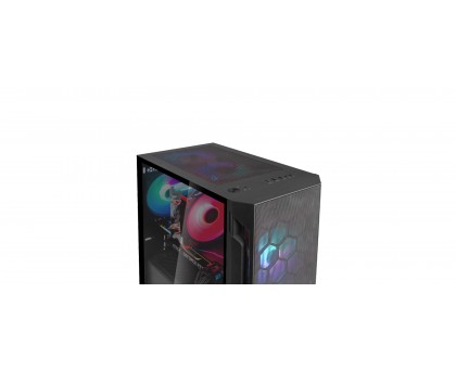 Корпус SilverStone Fara FAH1MB-PRO без БЖ, 1xUSB3.0, 2xUSB2.0, 3x120мм, ARGB VGA 320мм, LCS ready, TG Side Panel, mATX, чорний