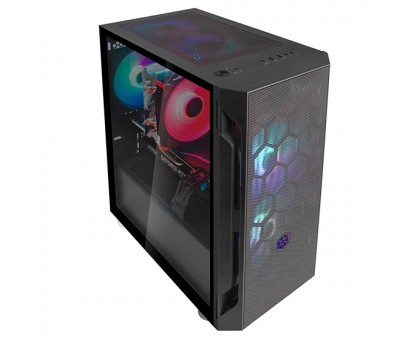 Корпус SilverStone Fara FAH1MB-PRO без БЖ, 1xUSB3.0, 2xUSB2.0, 3x120мм, ARGB VGA 320мм, LCS ready, TG Side Panel, mATX, чорний
