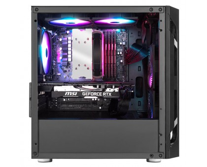 Корпус SilverStone Fara FAH1MB-PRO без БЖ, 1xUSB3.0, 2xUSB2.0, 3x120мм, ARGB VGA 320мм, LCS ready, TG Side Panel, mATX, чорний