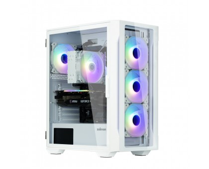 Корпус Zalman I3 Neo TG без БЖ, 1xUSB3.0, 2xUSB2.0, 4x120мм ARGB, VGA 355мм, LCS ready, TG Side/Front Panel, ATX, білий