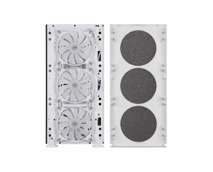Корпус 2E GAMING Vertex GI01W без БЖ 2xUSB3.0, 1xUSBType-C, 3x140мм ARGB, 1x120мм ARGB, VGA 380мм, LCS ready, контролер з пультом, TG Side Panel, EATX, білий