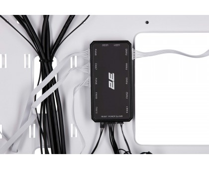 Корпус 2E GAMING Vertex GI01W без БЖ 2xUSB3.0, 1xUSBType-C, 3x140мм ARGB, 1x120мм ARGB, VGA 380мм, LCS ready, контролер з пультом, TG Side Panel, EATX, білий