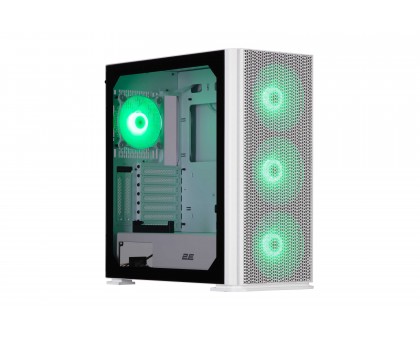 Корпус 2E GAMING Vertex GI01W без БЖ 2xUSB3.0, 1xUSBType-C, 3x140мм ARGB, 1x120мм ARGB, VGA 380мм, LCS ready, контролер з пультом, TG Side Panel, EATX, білий