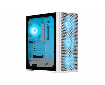 Корпус 2E GAMING Vertex GI01W без БЖ 2xUSB3.0, 1xUSBType-C, 3x140мм ARGB, 1x120мм ARGB, VGA 380мм, LCS ready, контролер з пультом, TG Side Panel, EATX, білий