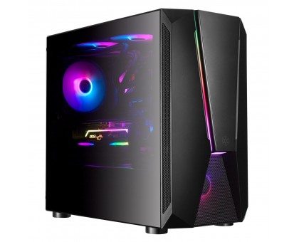 Корпус SilverStone Fara FAV1MB-PRO без БЖ, 2xUSB3.0, 2xUSB2.0, 1x120мм, ARGB VGA 379мм, LCS ready, TG Side Panel, mATX, чорний
