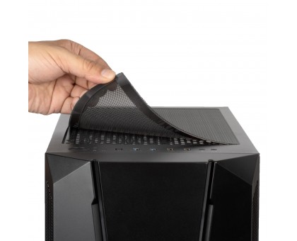 Корпус SilverStone Fara FAV1MB-PRO без БЖ, 2xUSB3.0, 2xUSB2.0, 1x120мм, ARGB VGA 379мм, LCS ready, TG Side Panel, mATX, чорний