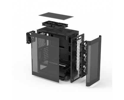 Корпус Zalman I4 без БЖ, 2xUSB3.0, 1xUSB2.0, 6x120мм, VGA 320мм, LCS ready, Mesh Side/Front Panel, ATX, чорний