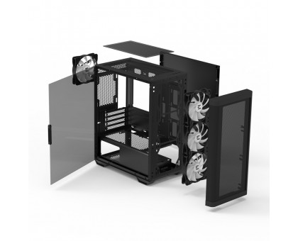 Корпус Zalman M4 без БЖ, 2xUSB3.0, 1xUSB2.0, 4x120мм ARGB, VGA 320мм, LCS ready, TG Side Window, mATX, чорний Корпус Zalman M4 без БЖ, 2xUSB3.0, 1xUSB2.0, 4x120мм ARGB, VGA 320мм, LCS ready, TG Side Window, mATX, чорний