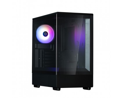 Корпус Zalman P10 без БП, 1xUSB3.0, 1xUSBType-C, 1x120мм ARGB, VGA 384мм, LCS ready, TG Side Panel, mATX, чорний