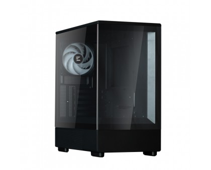 Корпус Zalman P10 без БП, 1xUSB3.0, 1xUSBType-C, 1x120мм ARGB, VGA 384мм, LCS ready, TG Side Panel, mATX, чорний