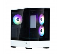 Корпус Zalman P30 без БЖ, 1xUSB3.0, 1xUSBType-C, 3x120мм ARGB, VGA 420мм, LCS ready, TG Side Panel, mATX, чорний/білий