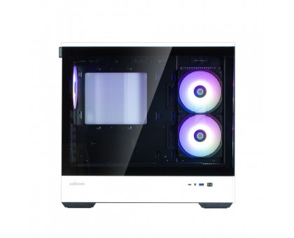 Корпус Zalman P30 без БЖ, 1xUSB3.0, 1xUSBType-C, 3x120мм ARGB, VGA 420мм, LCS ready, TG Side Panel, mATX, чорний/білий Корпус Zalman P30 без БЖ, 1xUSB3.0, 1xUSBType-C, 3x120мм ARGB, VGA 420мм, LCS ready, TG Side Panel, mATX, чорний/білий