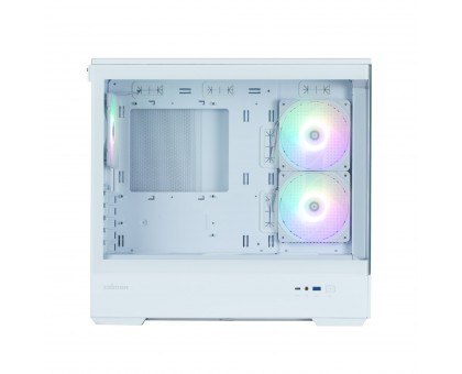 Корпус Zalman P30 White V2, без БЖ, 1xUSB3.0, 1хUSB Type-C, 3x120мм ARGB, TG Front/Side Panel, mATX, білий