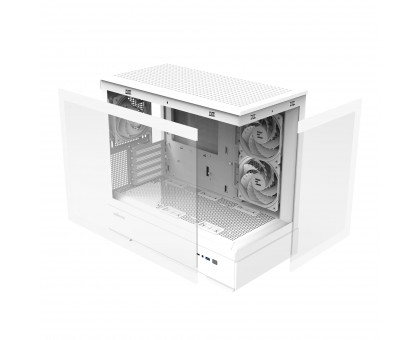 Корпус Zalman P30 White V2, без БЖ, 1xUSB3.0, 1хUSB Type-C, 3x120мм ARGB, TG Front/Side Panel, mATX, білий