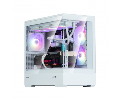 Корпус Zalman P30 White V2, без БЖ, 1xUSB3.0, 1хUSB Type-C, 3x120мм ARGB, TG Front/Side Panel, mATX, білий