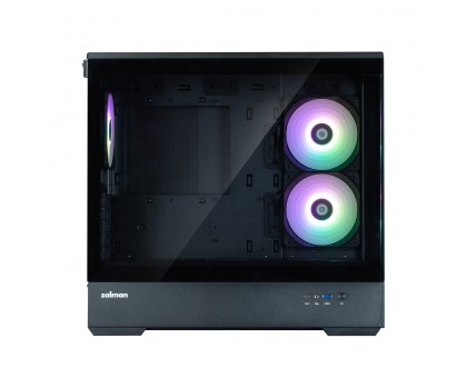 Корпус Zalman P30 Black V2, без БЖ, 1xUSB3.0, 1хUSB Type-C, 3x120мм ARGB, TG Front/Side Panel, mATX, чорний Корпус Zalman P30 Black V2, без БЖ, 1xUSB3.0, 1хUSB Type-C, 3x120мм ARGB, TG Front/Side Panel, mATX, чорний