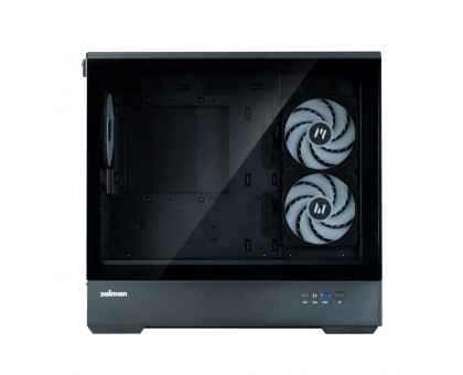 Корпус Zalman P30 Black V2, без БЖ, 1xUSB3.0, 1хUSB Type-C, 3x120мм ARGB, TG Front/Side Panel, mATX, чорний Корпус Zalman P30 Black V2, без БЖ, 1xUSB3.0, 1хUSB Type-C, 3x120мм ARGB, TG Front/Side Panel, mATX, чорний