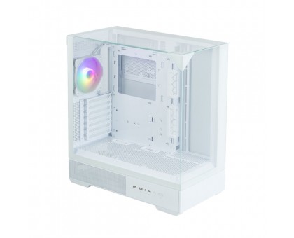 Корпус Zalman P40 Prism без БЖ, 2xUSB3.0, 1xUSBType-C, 1x120мм ARGB, VGA 420мм, LCS ready, TG 3x Panels, ATX, білий
