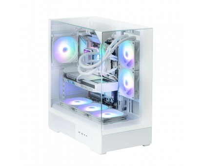 Корпус Zalman P40 Prism без БЖ, 2xUSB3.0, 1xUSBType-C, 1x120мм ARGB, VGA 420мм, LCS ready, TG 3x Panels, ATX, білий