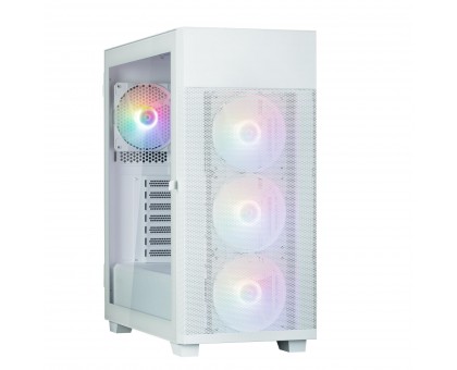 Корпус Zalman S5 Neo без БЖ, 1xUSB3.1, 1xUSB2.0, 4x120мм FRGB, VGA 390мм, LCS ready, TG Side Panel, ATX, білий