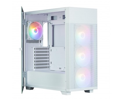 Корпус Zalman S5 Neo без БЖ, 1xUSB3.1, 1xUSB2.0, 4x120мм FRGB, VGA 390мм, LCS ready, TG Side Panel, ATX, білий